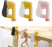 FloralGrace Set of 3 Portable Duck-Shaped Removable Non-Slip Foldable Table Hook, No Drilling Required Bag Holder Bag Clamp for Desk Storage