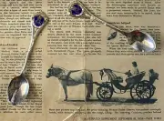 3 x "1954 Royal Visit" made by "STOKES" Silver Plated and Enamel Teaspoons.