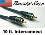 10ft. RCA Composite Video Cable Interconnect 24k Gold Plated 100% Dual Shielded