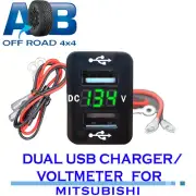 Dual USB Charger Socket 5V 2.1A Voltmeter Battery Monitor Voltage Gauge for M...