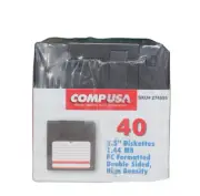 COMP USA 3.5" Diskettes 1.44MB PC Formatted Double Sided 40 Pack Sealed New