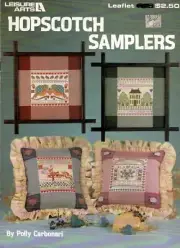 Hopscotch Samplers Cross Stitch Charts Leaflet 314 House, Carousel Horse, Rose