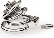 Metal Cock Cage Chastity Device Chastity Cage With Metal Spikes & Silicone Catheter Chastity Cage Penis Cage Sex Metal Chastity Cage Flat Cage For Male 50Mm