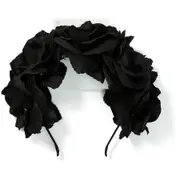 &me Women's Floral Headband - Black