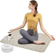 Grounding Mat, 24" x 35", Cream, with 15ft Grounding Cord for Stress Relief, Pain Management, Better Sleep