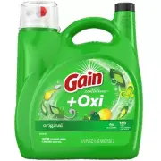 Gain+Oxi Liquid Laundry Detergent, Ultra Concentrated, Original Scent, 170 Fl Oz