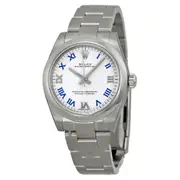 Original Rolex Oyster Perpetual 31 mm White Dial Stainless Steel Bracelet Automatic Ladies Watch 177200WBLRO