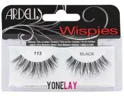 Lot 4 Pairs ARDELL 113 Wispies False Eyelashes Fake Eye Lashes Black Wispy