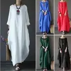 2025 Spring New Loose Size Round Neck Mid-Sleeve Large Swing Cotton And Linen.