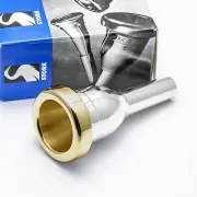 Stork BT4 Heavy Weight Large Shank 24K Gold Rim & Cup Trombone Mouthpiece