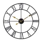 Oversized Metal Wall Clock, 30 Inch Classic Open Face Clock with Roman Numera...