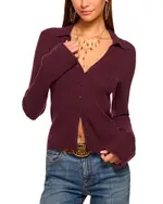 Ramy Brook Cathy Cashmere Ribbed Cardigan