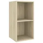 Wall Mounted Tv Cabinet Sonoma Oak 37X37x72 Cm Engineered Wood oak TV Stands & E
