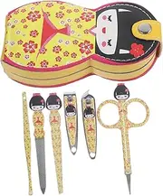 FOYTOKI Nail Clippers Set Manicure Tool Kit Nail File Scissors Care Tool Compact Storage Bag Random Color