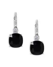 Nadri Soleil Cubic Zirconia Clear & Color Cushion Drop Earrings