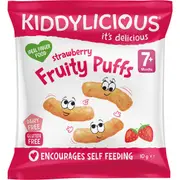 Kiddylicious Strawberry Fruity Puffs 10g