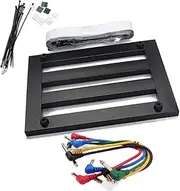 UPKOCH Small Guitar Effect Power Bracket Pasting Board Set Compact Black Effects Pedal Mount for Drive Tone Volume Fits Classic Pedaltrain