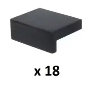 *18* GlideRite 1-1/2 in. Oil-Rubbed Bronze Modern Rectangular Finger Pull Knobs