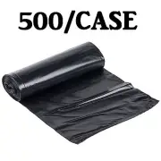 500 CASE 55-60 Gallon Black 1.2 Mil 38" x 58" Low Density Trash Bag Can Liner