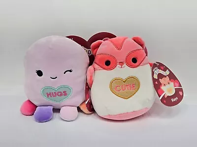 Squishmallows 5" Beula Octopus Rayn Sugar Glider Valentines NWT
