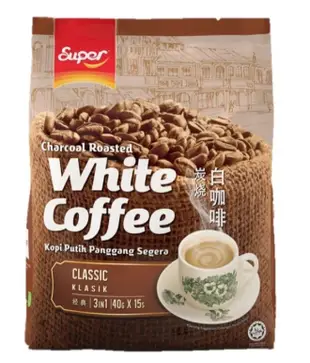 馬來西亞 超級牌南洋風味炭燒白咖啡 三合一 (8.3折)