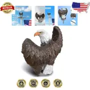 12" Bald Eagle Flag Pole Topper – Hand-Painted Resin Decor for Indoors/Outdoors