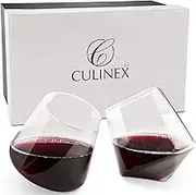 Stemless Wine Glasses Set of 2 Aerating Wine Glasses Elegant Wine Glasses Stemless Large Wine Glass CulinexCo.com Red Wine Glass Wine Glass Set Cup Wine Cups Non drip no Spill Glass