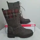 Size 9.5 Women's Rieker 97120-45 Grey Fleece Lined Zip Up Boots