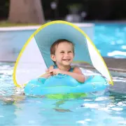 Kids Swimming Pool Float with Removable UPF 50+ Sun Protection Canopy, Infant...