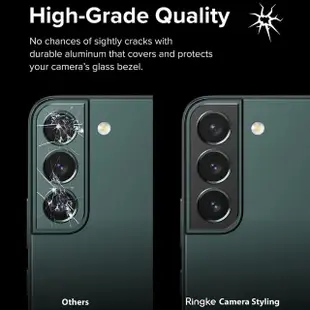 【Ringke】三星 Galaxy S22 / S22 Plus Camera Styling 金屬鏡頭保護框 黑色(Rearth 鏡頭貼)