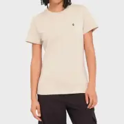 VOLCOM - Womens Stone Blanks T-Shirt - Light Khaki - Casual Short Sleeve Tee