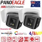 Hikvision Compatible Panoramic 8MP 180° Dual Lens Colorvu IP Camera Smart & IR