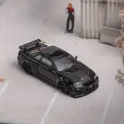 Fuji 1:64 Black Skyline GTR R34 Nismo Z-Tune Sport Model Diecast Metal Car