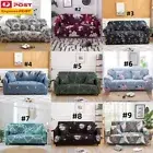 Sofa Covers High Stretch Lounge Slipcover Floral Leaf Pattern 1 2 3 4 Seaters Co
