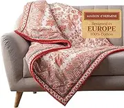 Maison d' Hermine Throw Blanket Lightweight and Breathable Cotton Mothers Day Throw Blanket for Couch Bed Sofa Girls Boys Women Men Gifts Travel Living Room Bedding (50"x60", Cachemire)