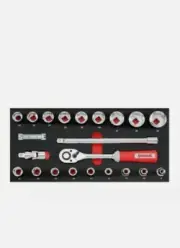 Sidcrome 21 Piece 1/2" Metric Custom Kit Socket Set.
