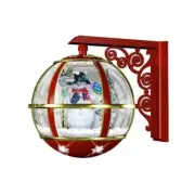 Music Lighted Christmas Snowing Wall Globe LED Lamp