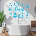 Bath Time Bubble Duckling Wall Sticker Decal Self Paste
