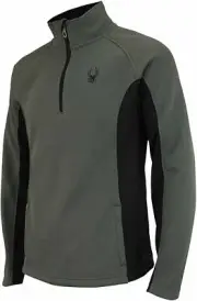 NWT SPYDER MENS 1/4 ZIP PULLOVER SWEATSHIRT BEANIE SET RED BLACK GRAY L & XL....