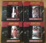 Star Trek The Next Generation Limited Edition Collectible Tankards Set Of 4 Vntg