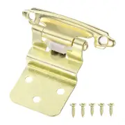 3/8" Inset Cabinet Door Hinges, 60 Pcs Self Closing Cabinet Hinge Brass Gold