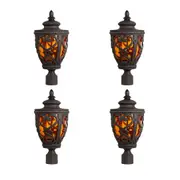 Vintage Lamp 4X 50.8cm Elegant Post Light with Aluminum and Glass Lantern Classic Outdoor Lighting