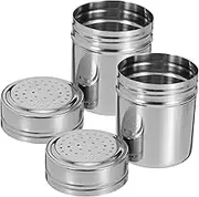 Versatile Stainless Steel Condiment Jar Metal Shaker Bottle for Salt Sugar Pepper for Home Restaurant Use