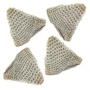 Carrom Board Pocket Net Set Of 4 Pcs Grey Color Medium Size., All Age