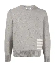 Thom Browne 4-Bar Crewneck Sweater 2,4,5 light gray