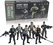 MQSTARSRISE Army Men Set, Soldiers Toys for Boys 4-7,Army Men Action Figures,Military Toy Action Figure Playset for Kids