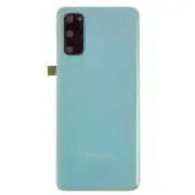 Back Glass with Camera Lens for Samsung Galaxy S20 Cloud Blue OEM