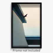Pixel Art Poster - Flying Ledge (8 Bit Psychedelic Trippy Video Game Print)