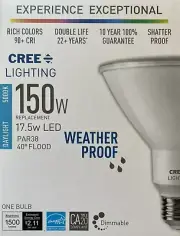 CREE 150-WATT PAR38 Weatherproof LED Flood Light - 1500 Lumens - NEW