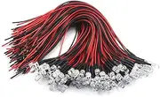 AcbbMNS 20Pcs DC 12V 3mm Warm White Prewired Light Emitting Diodes LED Bulb Light Small Wire Bead Diode 20cm Wire (Warm White, Diameter 3mm)